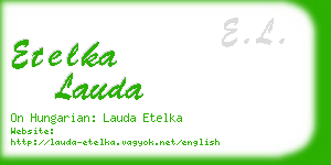 etelka lauda business card